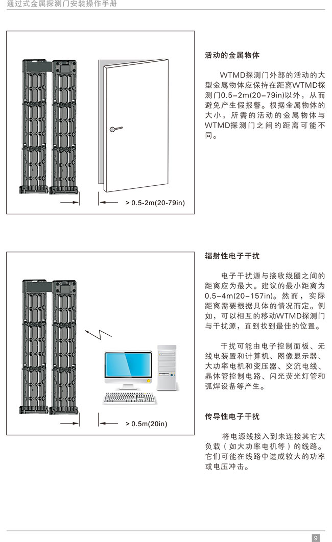 便攜式折疊金屬探測安檢門中文使用說明書-中安諧