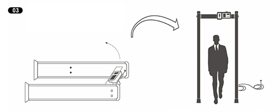 新疆款安檢門安裝步驟3