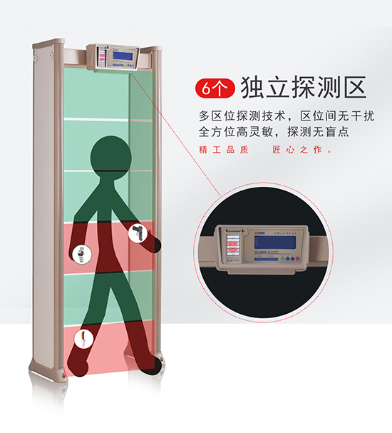 300門板棕色小液晶金屬探測安檢門