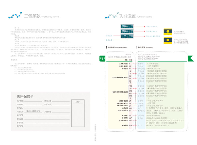 2017鋁橫梁門300/400安檢門說(shuō)明書(shū) 中文