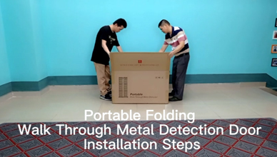 <b>Portable Folding Walk Through Metal Detection Door Installat</b>